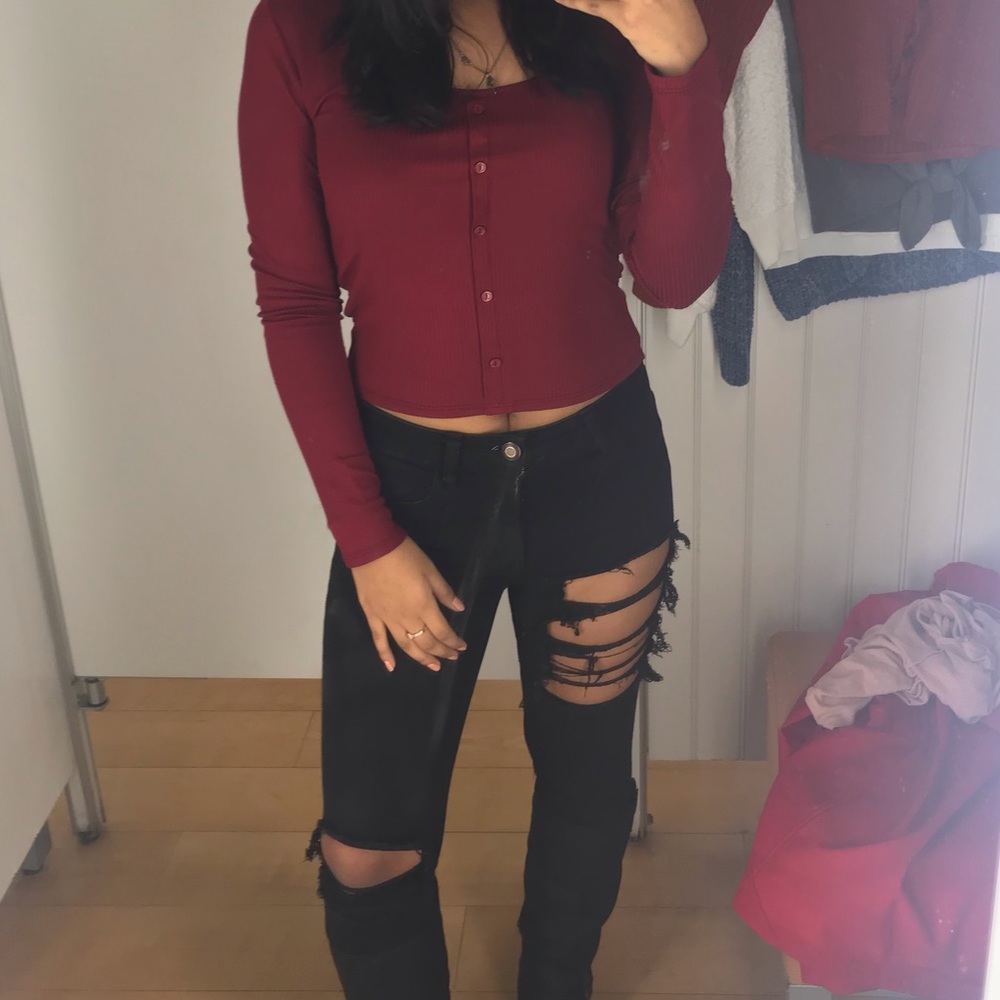 American eagle black high waisted jeans